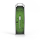 Downstem 3 - Clear, a plastic downstem in packaging, essential for smooth hits, compatible with 18mm male joints, enhancing smoke diffusion and cooling.