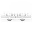 Horizontal Banger Holder - 10 Slots: Glass holder with nozzles, designed to organize and protect up to 10 male bangers, featuring a sleek horizontal design.