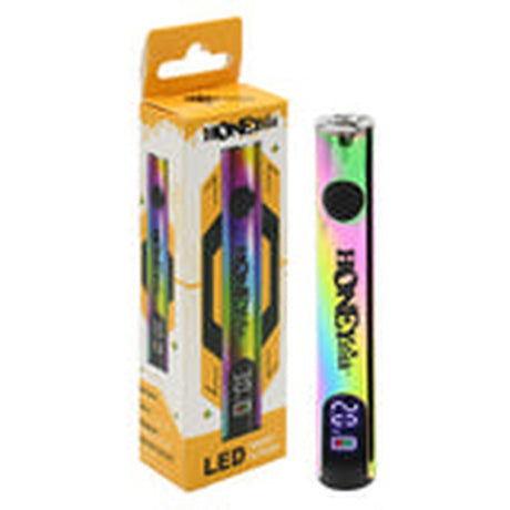 Digital 510 Thread Battery showcased in packaging, highlighting its digital voltage adjustment and USB-C rapid charging features for optimized vaping experience.