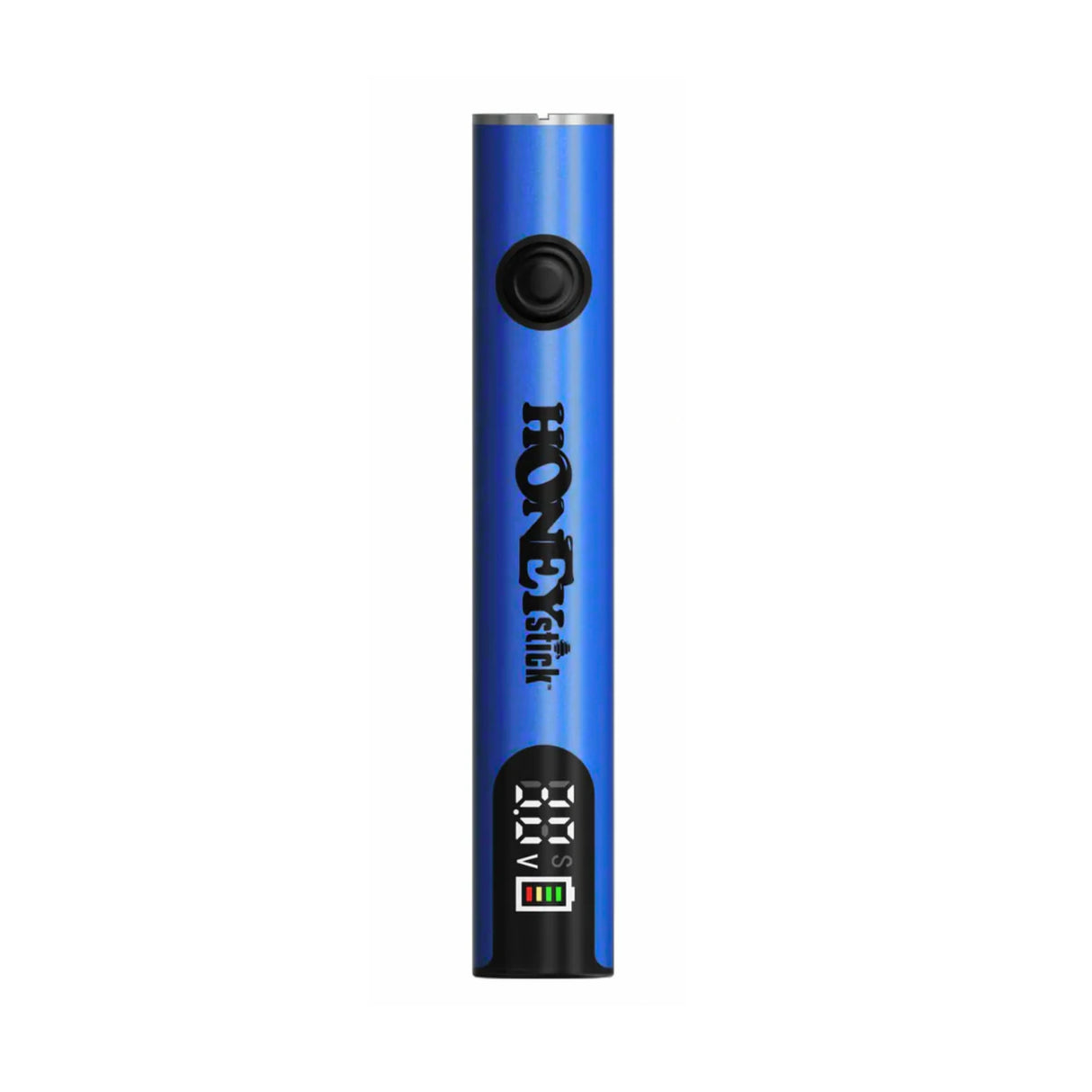 Digital 510 Thread Battery, slim pen-style with push-button, digital display showing voltage and battery level, designed for 510 cartridges, offers precise voltage adjustment.