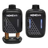 Duo Auto Draw VV Plus 510 Battery - Black & Green, featuring two illuminated charging units for 510 oil cartridges, honeycomb-patterned faceplate, and dual-cartridge compatibility.