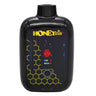 HONEystick Duo Auto Draw VV Plus 510 Battery—compact black device with yellow honeycomb design, LED indicators, and mouthpiece for versatile, buttonless vaping with dual cartridge capability.