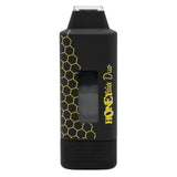 HoneyStick DUO cartridge 510 Thread Battery, featuring a black honeycomb design, supports dual 510-thread cartridges with a draw-activated, button-free mechanism.