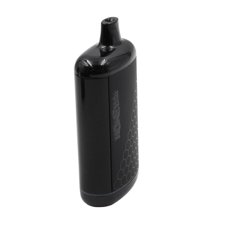 Interactive Concealer 510 Battery - Multicolor: A sleek, black, pocket-sized vaporizer with a hexagonal pattern, draw-activated, featuring a built-in mouthpiece and rounded rectangular shape.