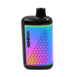 Interactive Concealer 510 Battery - Multicolor, sleek black and blue design, buttonless, draw-activated pen with a digital display for voltage and battery life.