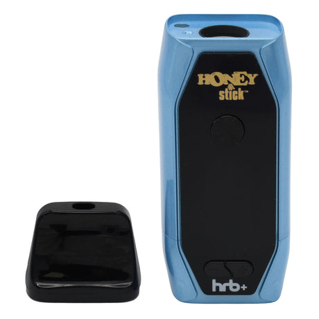 HRB+ Dry Herb Vaporizer with LED display and magnetic mouthpiece, features digital temperature control and USB C charging, shown with accessories.