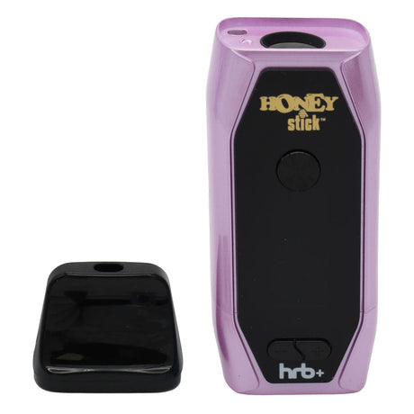 HRB+ Dry Herb Vaporizer with removable mouthpiece, showcasing its compact design, LED display, and ceramic heating chamber for efficient dry herb vaporization.