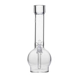 12 Ball Bong - Clear glass water pipe with spherical chamber, straight neck, and downstem for smooth smoke filtration and cooling.