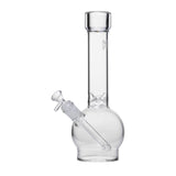 12 Ball Bong - Clear glass water pipe with a straight tube, round base, and detachable bowl. Features a 14mm joint and handcrafted borosilicate construction.