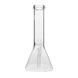 12 Beaker Bong - Clear, crafted from borosilicate glass with a wide base, downstem, and ice catcher for stable, smooth smoking experience.