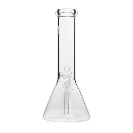 12 Beaker Bong - Clear, crafted from borosilicate glass with a wide base, downstem, and ice catcher for stable, smooth smoking experience.