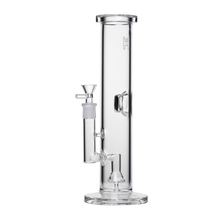 12 Tube Bong - Clear: Straight tube design with downstem, bowl, internal diffuser, and ice catcher. Handcrafted borosilicate glass for smooth, filtered smoking experience.