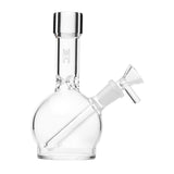 6 Ball Bong - Clear, featuring a round base, angled downstem, removable bowl, handcrafted from borosilicate glass for smooth, compact, and durable use.