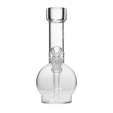 9 Ball Bong - Clear, featuring a round base chamber, straight neck, and removable bowl. Crafted from borosilicate glass for smooth, durable use.