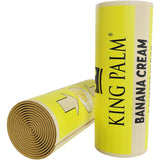 Flavoured Filter Tips Display Box - 2 pack (Carton of 50) featuring yellow tubes labeled banana cream, highlighting King Palm's popular flavored smoking accessories.