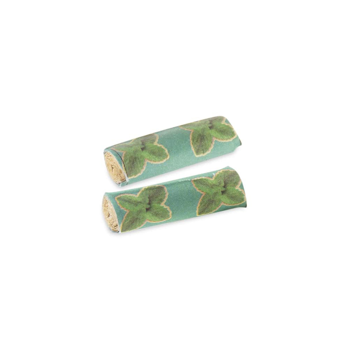 Flavoured Filter Tips Display Box - 2 pack (Carton of 50) featuring two rolled green tubes with flavor beads inside for enhanced smoking experience.