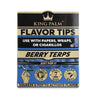Flavoured Filter Tips Display Box - 2 pack (Carton of 50) featuring King Palm logo and packaging, highlighting a popular smoking accessory with flavor-enhancing filter tips.