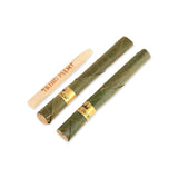 Mini Pre-Rolled Cones - 2 pack - 20 units - Banana Cream Flavoured, featuring close-up of a cigar-like shape, emphasizing convenience and flavorful smoking experience.