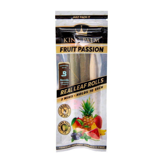 Mini Pre Rolled Cone - 2 pack - 20 units - Passion Fruit Flavoured, featuring a terpene flavor capsule for enhanced fruit and berry notes.