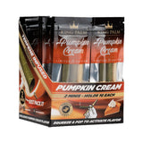Mini Pre Rolled Cones - 2 pack - 20 units - Pumpkin Cream Flavoured, shown in a decorative box beside a pie slice with whipped cream.