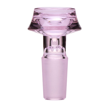 Cauldron Flower Bowl - 14mm: Lavender-tinted glass bowl piece with a cauldron design, crafted from borosilicate glass for durability and a secure fit on water pipes.