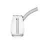 Bulb Bubbler: Compact clear glass pipe with integrated down-stem and angled mouthpiece for smooth, water-filtered pulls; crafted from durable borosilicate glass.