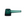 Deco Hand Pipe: A hand-held glass pipe with a translucent teal-green finish, rounded bowl, and straight mouthpiece, inspired by Art Deco elegance.