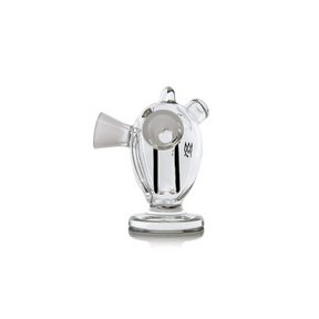 Dubbler Original Double Blunt Bubbler: Compact glass water pipe with dual frosted tip connections, integrated water chamber, ergonomic carb hole, and pendant hook for portability.