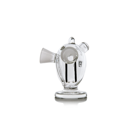 Dubbler Original Double Blunt Bubbler: Compact glass water pipe with dual frosted tip connections, integrated water chamber, ergonomic carb hole, and pendant hook for portability.