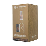 MJ Arsenal “Granby Hand Pipe” retail box from Alpine Collection, featuring wood-grain design, logo, line drawing of the pipe, and product name at the bottom.