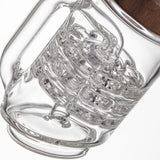 Close-up of the Halo Peak Attachment - Alpine Collection, showcasing its intricate multi-chamber percolator structure for enhanced airflow and smooth dabbing performance.