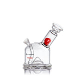MJA x Tyson 2.0 Punch-Out Bubbler: Clear-glass water pipe with internal percolator, red head detail, removable bowl, and signature boxing glove design for smooth, powerful hits.