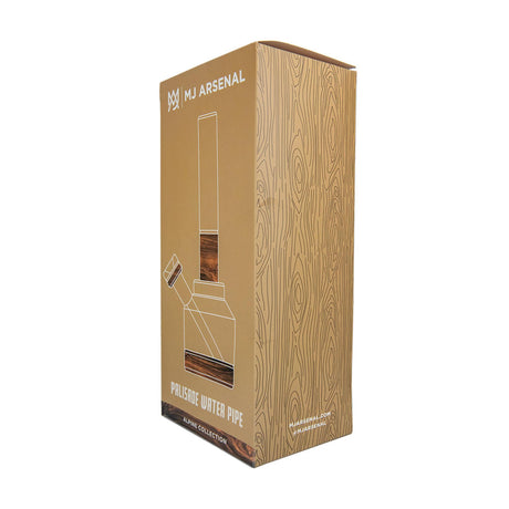 Palisade Bong - Alpine Collection box with wood-grain pattern, white line drawing of the water pipe, and MJ Arsenal logo on the front.