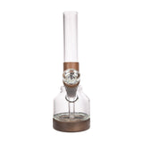 Palisade Bong - Alpine Collection: A glass water pipe with wooden accents, featuring a modular design for easy cleaning and enhanced smoking experience.