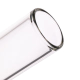 Palisade Bong - Alpine Collection: Close-up of a cylindrical glass vessel, showcasing smooth rim and side wall, highlighting premium craftsmanship with borosilicate glass and walnut accents.