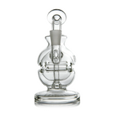 Royale Mini Dab Rig - Clear: Compact glass rig with egg-shaped chamber, built-in diffusers, stable base, and 10mm joint for smooth, flavorful vapor hits.