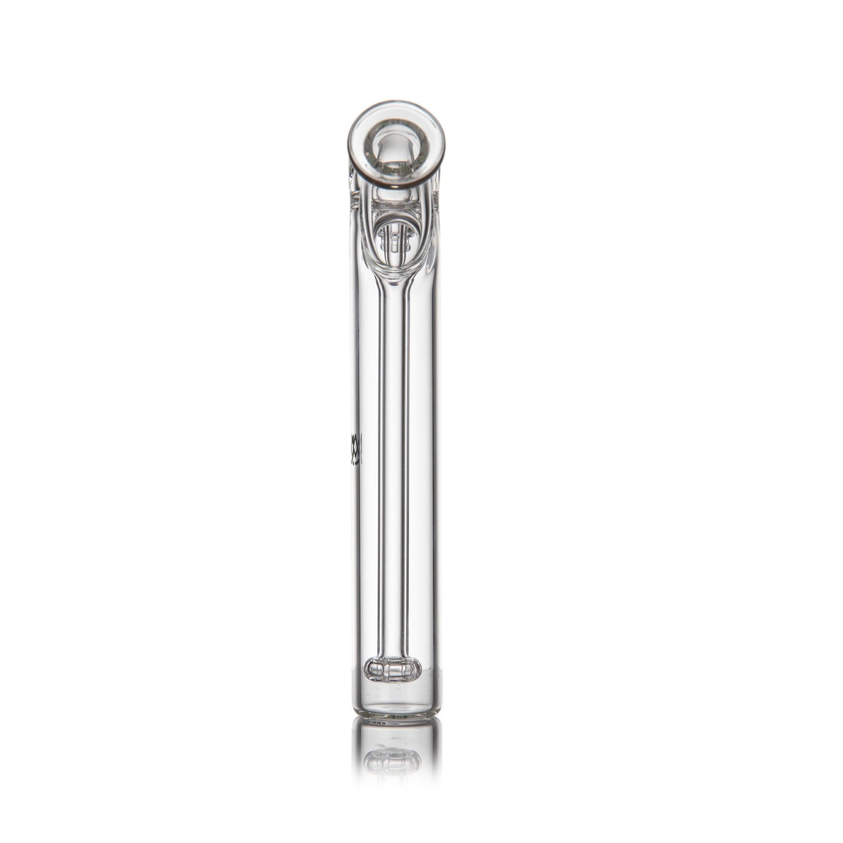 Sidecar Pivot Top - Clear: A borosilicate glass percolator tube with ergonomic sidecar mouthpiece for the Pivot E-Rig, ensuring splash-free, smooth airflow.