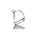 The Bridge Peak Attachment: A clear-glass, bell-shaped cloche with a cylindrical spout, designed for customizable Peak sessions, offering smooth airflow and versatile connections.