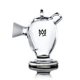 The Martian Original Blunt Bubbler - Clear: Compact, clear-glass recycler water pipe with a wide chamber, ergonomic design, and dual-function airflow for smoother, cooler draws.