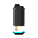 FLYTBOX 510 Battery render shows a sleek, modular vape device with an OCTAVE-branded top, CleanCore filter, and LED-lit docking base.