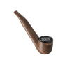 Wooden smoking pipe with black lid, labeled MYSTER. Integrated PYPE PRO battery offers voltage control and LED display for customized vaping sessions.