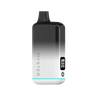 SlickBox V2 510 Battery - pocket-sized vape with LCD display, vertical MYSTER print, teal LED base, mouthpiece, and 100% battery indicator on screen.