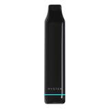 SlickStick Slim 510 Battery: A sleek, pocket-sized vape with an all-black chassis, mouthpiece, and illuminated status indicator, branded “MYSTER” near the bottom.