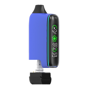 SPACEBOX 510 Battery: Compact pen-style vaporizer with OLED screen, visible CleanCore coil, and black mouthpiece, designed for precision vaping and on-the-go convenience.