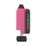 Spacebox 510 Battery in pink, featuring OLED display with voltage, battery life, puff count, and detachable CleanCore pod for tailored vaping experience.