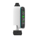 Spacebox 510 Battery with OLED display shows voltage, battery life, and puff count, featuring a detachable pod/coil cartridge for enhanced vaping control and performance.