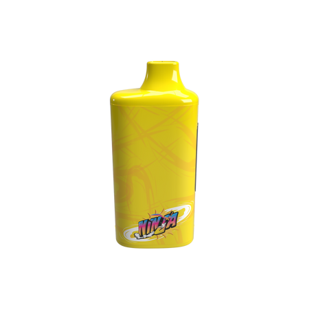 NUGZ Ninja Incognito 510 Vape Battery, compact yellow vape with logo, designed for stealthy, customizable vaping. Features include concealed 510 cartridge compartment.