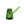 Deco Bubbler: A rib-textured, green glass vessel with two conical chambers and a long spout, embodying ergonomic Art Deco elegance for refined water filtration.
