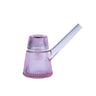 Deco Bubbler with ribbed glass body, straight mouthpiece; combines vintage Art Deco elegance with modern design for smooth, water-filtered smoking experience.