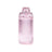 Translucent pink, ribbed glass Deco Gravity Bong, showcasing Art Deco elegance with a matching lid, crafted from premium borosilicate glass for smooth, gravity-powered performance.